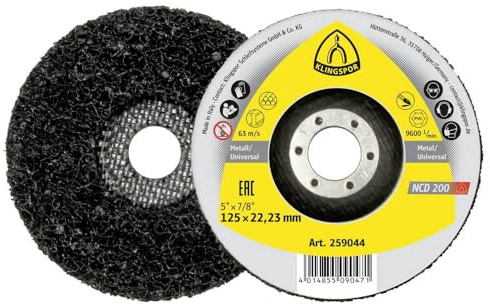 Klingspor 259044 NCD 200, Reinigungsscheibe, Verpackungseinheit 5, 125X22,23, 5