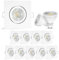 linovum 10er Set Einbauleuchte LED flach weiß & schwenkbar - 10x Deckeneinbaustrahler eckig mit LED GU10 neutralweiß 3W 230V