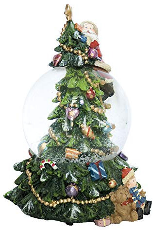 Wurm Weihnachten Schneekugel Spieluhr Weihnachtsmann auf Weihnachtsbaum