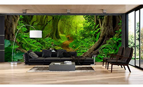 Oedim Fotomural Vinilo para Pared Sendero Selva | 350 x 250 cm | Salones