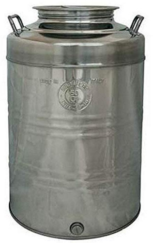 Belvivere Contenitore Fusto bidone Olio Inox 18/10 Made in Italy (20 Litri)