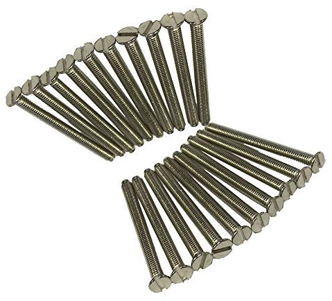 Chrome Electrical Screws Long 40mm, 50mm, 75mm Socket Switch Screw (20, 40mm)