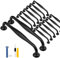 WZYTEU 16 tiradores de aleación de aluminio de 128 mm para armarios de cocina con 1 destornillador y 32 tornillos