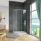 1200x800x1850mm Left Quadrant Shower Enclosure Cubicle 6mm Glass Sliding Door with Shower Tray Free Waste