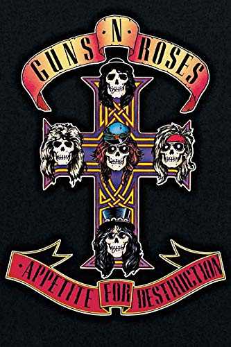 Buyartforless Guns n Roses – Appetite for Destruction 1987 36 x 24 cm