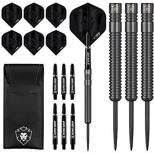 KOTO - Sting Black PVD Dartpfeile 23 Gramm, 90% Tungsten Profi Dartpfeile, Mit Zwei Sätze Flights und shafts