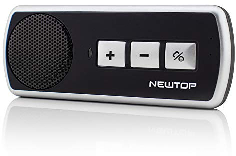 N NEWTOP Kit Vivavoce Senza Fili VV01 Bluetooth Altoparlante Multifunzione Speaker Phone Wireless da Auto Camion Navigazione GPS Supporto Aletta Parasole Musica Chiamate per Smartphone Tablet