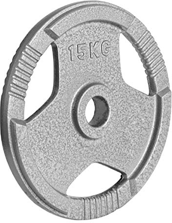 Chase Fitness TRI-GRIP Cast Iron 2 Olympic Disc Weight Plates 2.5KG - 20KG (15kg x 1)