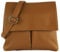 modamoda de T63LEDER Damen Leder Umhängetasche Schultertasche handmade in Italy, Farbe:Cognac