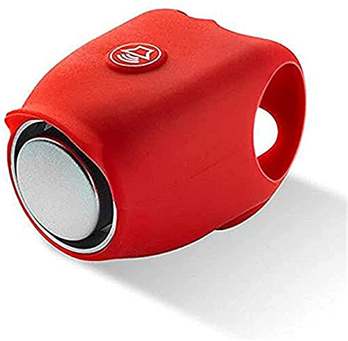 Amini Miniklingel Glocke Mountainbike Super Bike Horn 120db Regensichere geeignet für Rennrad, Mountainbike, Roller elektrisch, Kieselgel-Ring, Hupe, Alarmglocken, Sicherheit (rot)