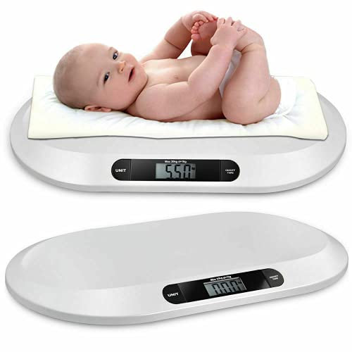 Babywaage Kinderwaage in 10 Gramm Schritten Tierwaage 20 kg Tragkraft Digitalwaage für mit LCD-Bildschirm Katze Hund Hamster Haustier Messwaage