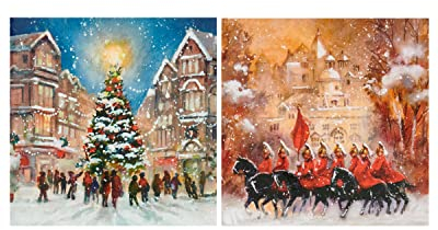 UK Greetings Box mit 16 Weihnachtskarten Changing The Guard, Marie Curie, in 2 Designs