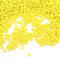 1100 Stück Glas Rocailles Perlen 4mm, 6/0, Ponyperlen Rund Mini Perle Seed Beads (Gelb Opak)