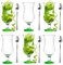 Glasmark KROSNO 1992 Juego De 6 Vasos Alto Para Cócteles 420 ml Copas De Vidrio Para Agua Succo Cerveza Long Drink Transparentes Fondo Verde Con Cucharillas
