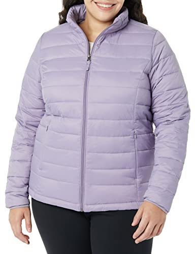 Amazon Essentials Doudoune compacte légère à Manches Longues résistante à l'eau (Disponible en Grande Taille) Femme, Dusty Grape, S