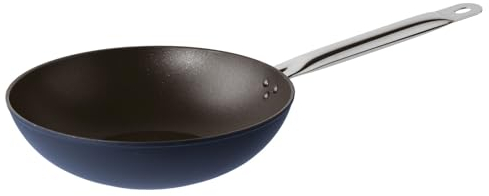Sambonet Wok 1 Manico Cm 28 Midnight Blue Silver Protection Allu