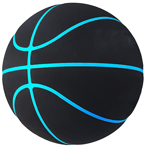 MINDCOLLISION Standard 5/6/7 Basketball, Nicht-Slip- Und Wear-Resistente Mikrofaser-Wildleder, Kein Logoball, Geeignet Als Unterschrift, Geschenk,Blue Edge,No. 6