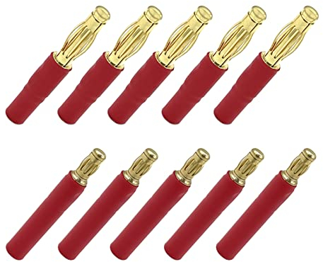 5 Paar 3,5 mm Rundstecker auf 4 mm Rundsteckverbinder, Bananen-Goldstecker, kein Draht, Adapter für RC Auto, Boot, FPV ESC Motor