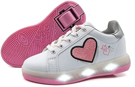 Breezy Rollers 2195670, Schuhe mit Rollen LED, Rollschuhe Led, Leuchtschuhe, Kinderschuhe mit Einer Rolle, Skateboardschuhe (eu_Footwear_Size_System, Little_Kid, Numeric, medium, Numeric_33)