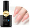 Gelike ec Gummy Base Pose Americaine: Colle Faux Ongles 6 en 1 Nude - Colle Capsule Americaine Ongle UV Rose Rubber Base, Nail Glue, 8ml Gelée Pêche