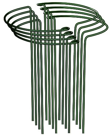 Albert Austin Pack of 4 Plant Supports for Garden Metal Frame Plant Support Stakes Easy to Install Protects Plant Stems Flower Supports for Plants Outdoor Vegetable Tomato Rose Hydrangea (20 x 35cm)