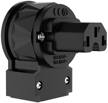 Viborg Kaltgeräte Winkelstecker Kaltgerätebuchse IEC Reinkupfer 90° Abgewinkelt (LF505R-Kaltgerätebuchse)