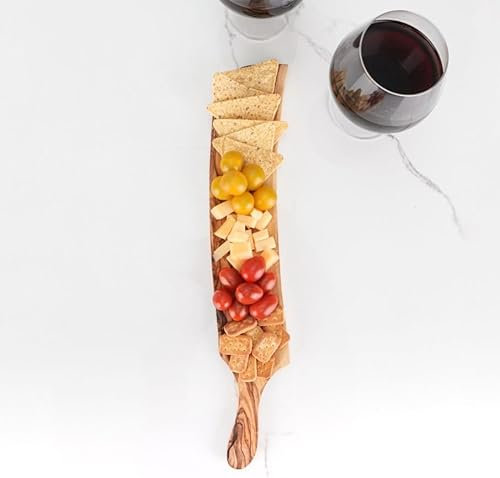Generisch Plateau de service, plateau à saucisses, plateau d'apéritif, fabriqué à la main en bois d'olivier de qualité supérieure