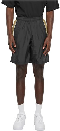Urban Classics Herren Shorts Piped Track Shorts, Kurze Trainingshose für Männer, Loose Fit, Knielang, Größen S - 5XL