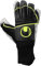 uhlsport Supergrip+ Flex Frame Carbon, Kinder und Erwachsene Torwarthandschuhe, Noir/Jaune Fluo, 9.5 -