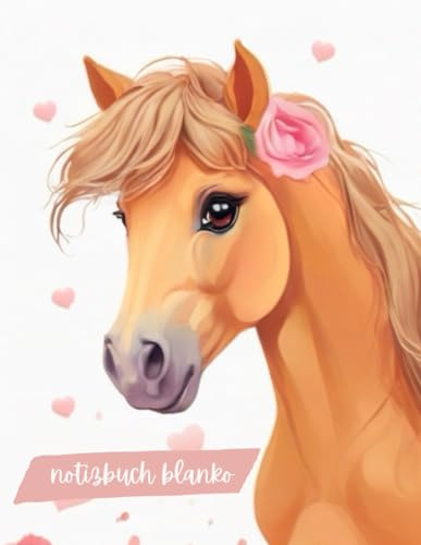 notizbuch a4 blanko pferd,Tier: kladde a4 blanko weißes papier,skizzenbuch a4,zeichenbuch,Softcover,nummerierte Seiten 120