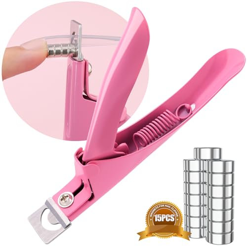 GA&EN Premium Light Pink Metal Nail Clipper for Acrylic Nails, Artificial Nails, Salon & Home Use
