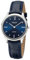 REGENT Damen Armbanduhr Analog Lederarmband blau UR2114082 Analoguhr