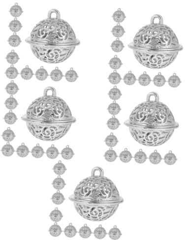 IMIKEYA 60 STK selbstgemachte Glocke weihnachtsdeko Christbaum anhänger Glocke hängende Ornamente Baumglocken Wohnkultur Dekor Fensteranhänger Weihnachtsparty-Requisite Blütenknochen