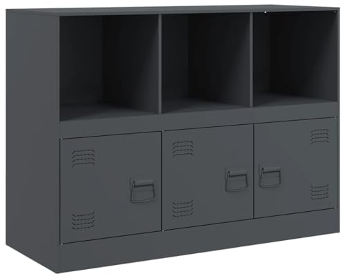 vidaXL Sideboard Anthrazit 99x39x73 cm Stahl