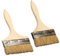 2 Stück Malerpinsel, 100mm/125mm Backpinsel Naturborsten, Pinsel perfekt für große Oberflächen,Flachpinsel mit Holzstiel, Lackierpinsel, Pinsel-Set für Lacke, Öle, Wandmalereien