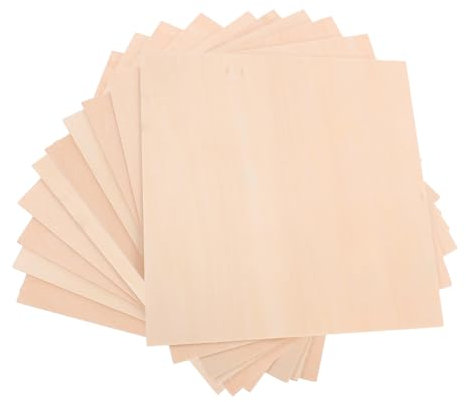 Bastelholzplatte aus Birke, 5 Stück Dünne Holzplatten für Modellbau