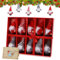 Sweelov 10-teiliges Set Weihnachtswichtel Anhänger Wichtel Christbaumschmuck Baumanhänger Weihnachts-Deko Wichtelfiguren-Geschenkanhänger Weihnachtsmann Christbaumanhänger für Weihnachten, ca.8 cm