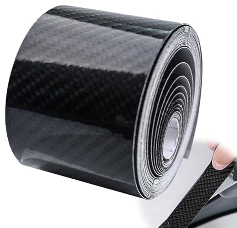 KMANGMAN 1 Rolle Carbonfolie 5cm*5m,Karbon Folie für Auto,5D Carbon Folie,Auto Klebefolie,Selbstklebend Auto Schutzfolie,Schutzfolie Fahrrad,Lackschutzfolie,Auto Folie,Schwarz