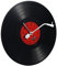Amosfun Kreative Schallplatten-Wanduhr - Vinyl-Wanduhr FüR Wohnzimmer, BüRo, Kinderzimmer - 30 cm Rote Schallplatte - DIY Graffiti Design - Perfekt FüR Musikliebhaber - Ohne Batterie