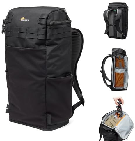 Lowepro ProTactic Lite BP 250 AW III Laptop-Rucksack, Zugriff oben u. seitlich, Profi-Kameratasche, DSLR/Drohnen/spiegellose Kameras, bis zu 16 Laptop, Regenhaube, für Foto-/Videografen, Volumen 30l