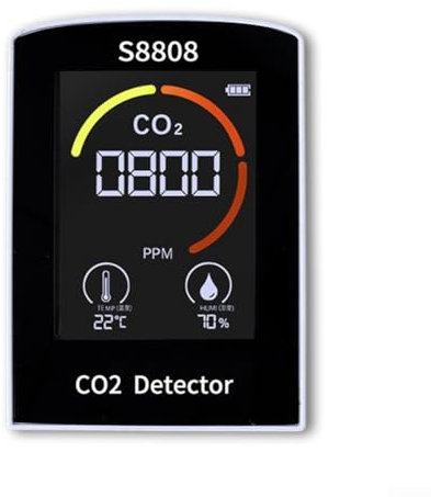 Détecteur de dioxyde de carbone, testeur numérique de CO2 pour mesurer le dioxyde de carbone, l'humidité, la température TVOC, pour la maison et le bureau