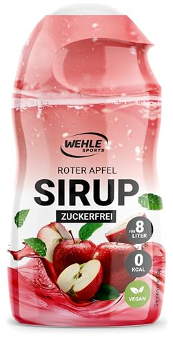 Wehle Sirup zuckerfrei – 65 ml – Roter Apfel | Zuckerfreier Geschmack für Wasser, ohne Kalorien – produziert in Deutschland