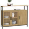 IDMarket - Buffet 100 cm Detroit 2 Portes vitrine avec placards Design Industriel