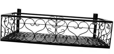 Parliky Balcony Flower Pot Stand Rack Robuster Hängehalter Für Pflanzen Für Balkon Und Garten Geeignet Für Blumentöpfe Stabile Eisenkonstruktion
