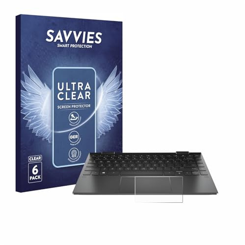Savvies 6 Stück Schutzfolie für HP Envy x360 (13-X) (NUR Touch Trackpad) Displayschutz-Folie Ultra-Transparent