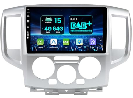 MISONDA 2 Din 9in IPS Touch Screen 4G+64G Android 15 Car Stereo For Nissan NV200 2011-2018 with DAB+/DSP/Carplay/Android Auto - Camera+Mic -GPS WIFI BT5.0 SWC Mirrorlink Head unit