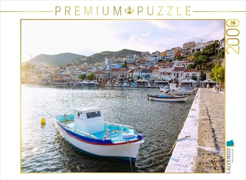 CALVENDO Puzzle Abendstimmung im Hafen von Pythagorion auf Samos | 2000 Teile Lege-Größe 90 x 67 cm Foto-Puzzle für glückliche Stunden