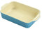 Teglia rettangolare in ceramica con doppie spighe - Pasta italiana e teglia per riso al forno - blu all'esterno e bianca all'interno
