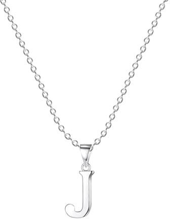 XWN Damen Halskette mit Buchstaben Anhänger Silber Initialien Kette Edelstahl Buchstabenketten Personalisiere Silber Y Kette für Frauen