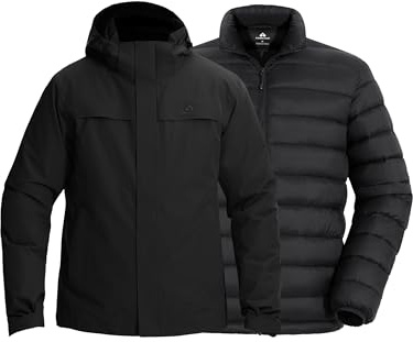 Pioneer Camp Winterjacke Skijacke Daunenjacke Herren Snowboardjacke 3 in1 Jacke Herren Ski Jacken Herren Funktionsjacke